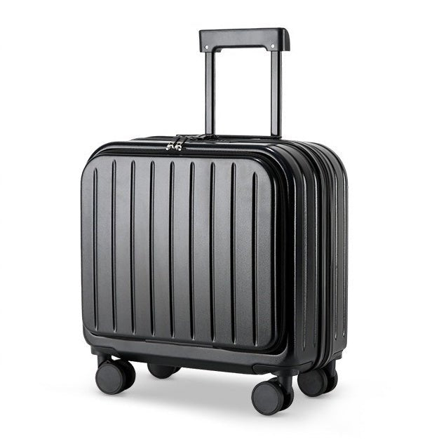 Compartiment à bagages à ouverture frontale avec plateau avant, cabine 20 pouces, porte-gobelet pliable extensible, support téléphone dissimulé, double chargeur USB - IVOIRART.COM