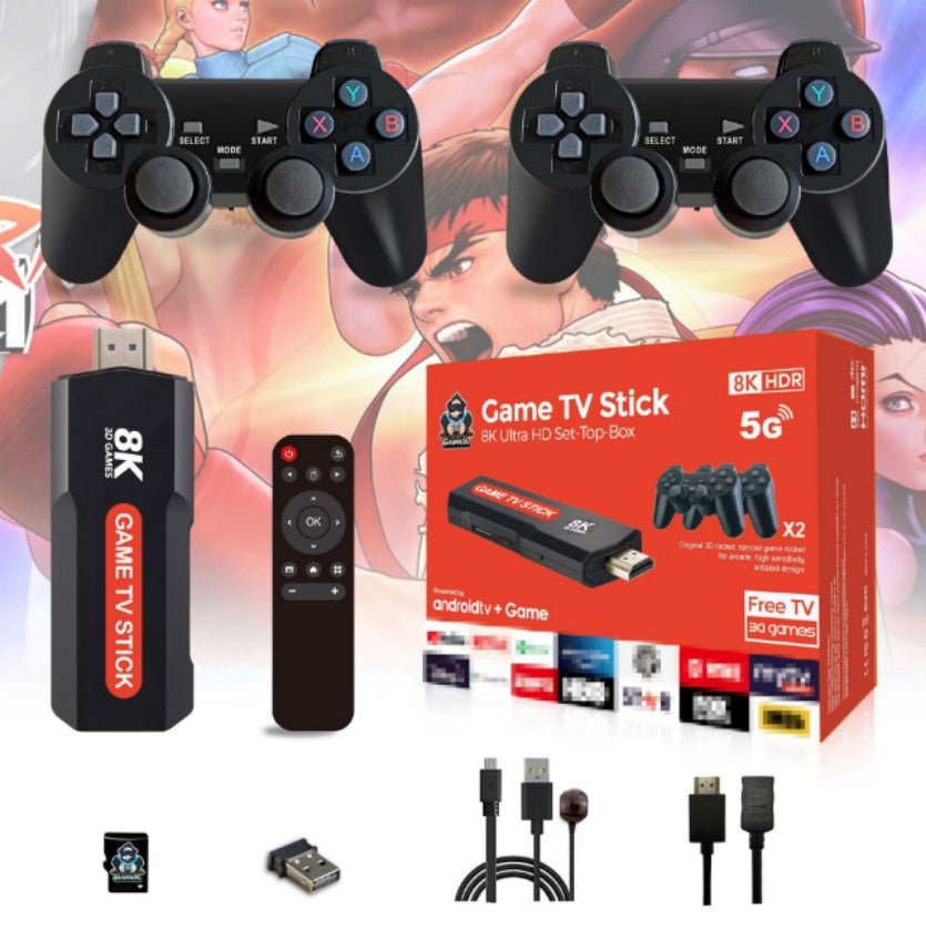Console de Jeu Sans Fil avec Manettes HDMI TV U Trésor, Version 32 ou 64 Go - IVOIRART.COM