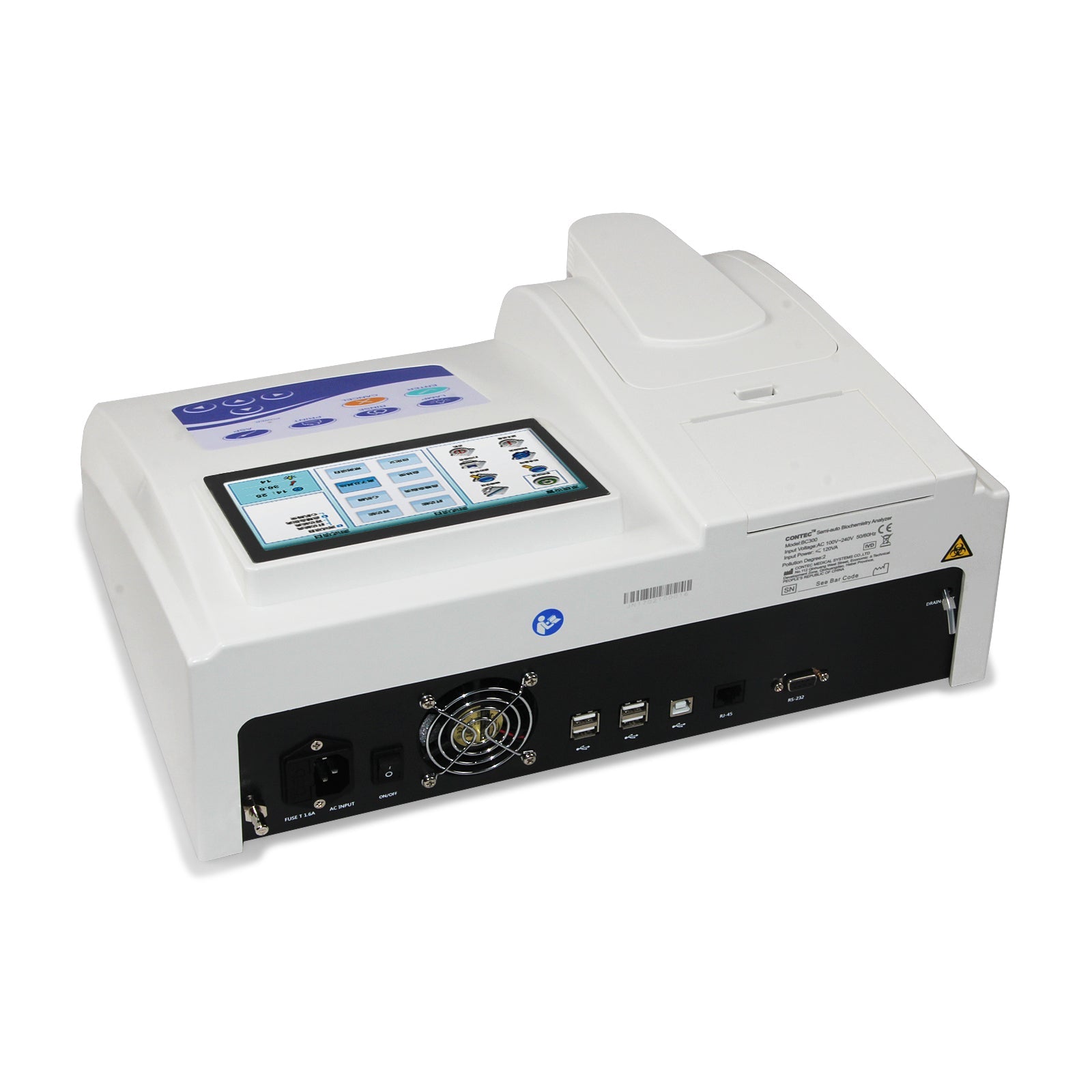 CONTEC BC300 Semi Auto Biochemistry Blood Analyzer Touch Screen Multi Parameters Free Printer - IVOIRART.COM