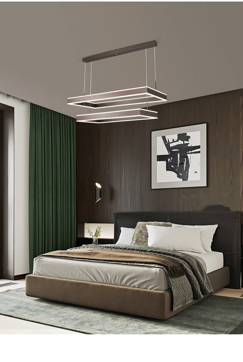 Contemporary Fish-Shaped LED Pendant Chandelier, Aluminum Acrylic, Remote Dimmer - IVOIRART.COM