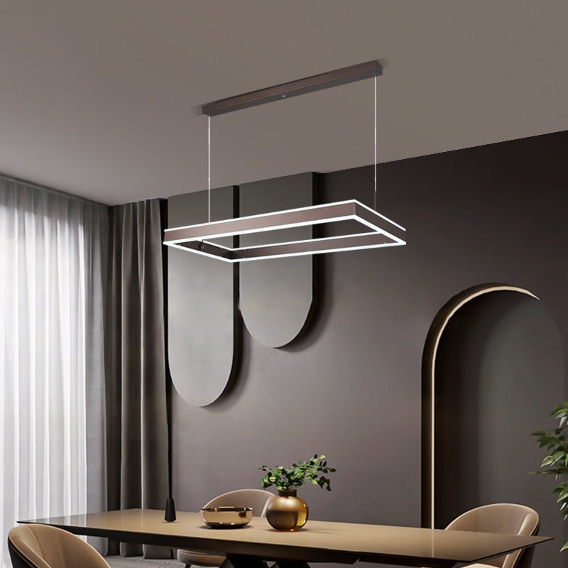 Contemporary Fish-Shaped LED Pendant Chandelier, Aluminum Acrylic, Remote Dimmer - IVOIRART.COM