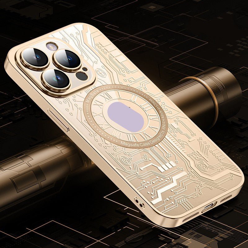 Coque de téléphone mobile PC sans fil à motif circuit électroplaqué haute perméabilité - IVOIRART.COM