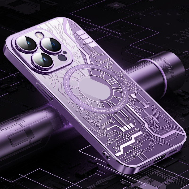 Coque de téléphone mobile PC sans fil à motif circuit électroplaqué haute perméabilité - IVOIRART.COM