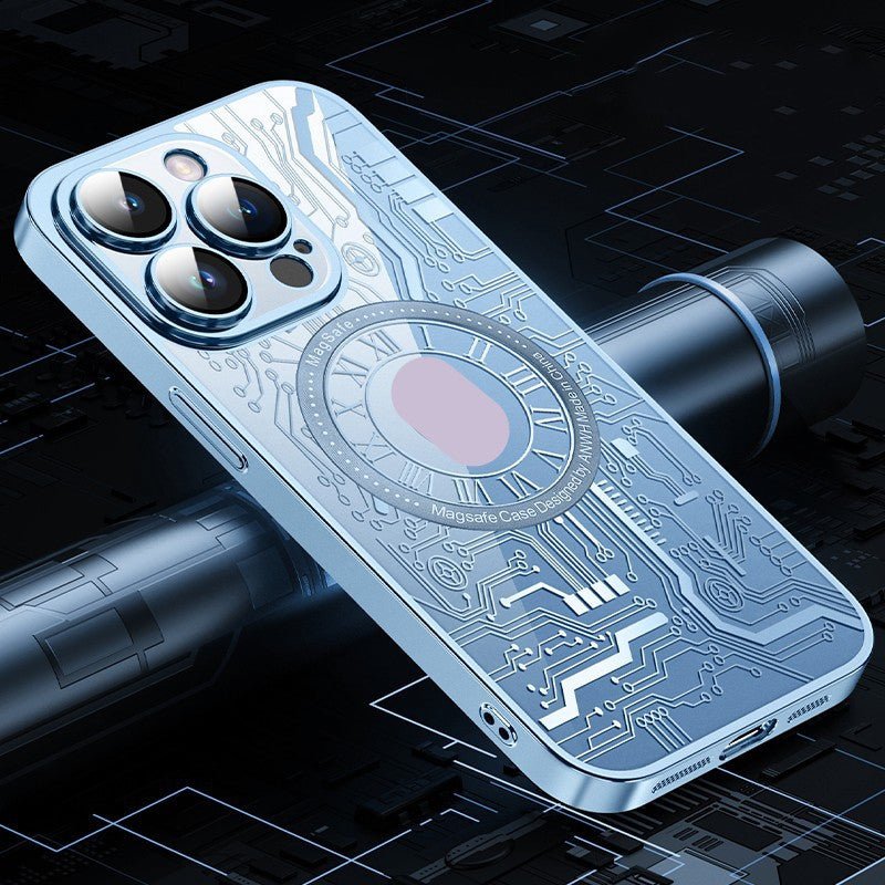 Coque de téléphone mobile PC sans fil à motif circuit électroplaqué haute perméabilité - IVOIRART.COM