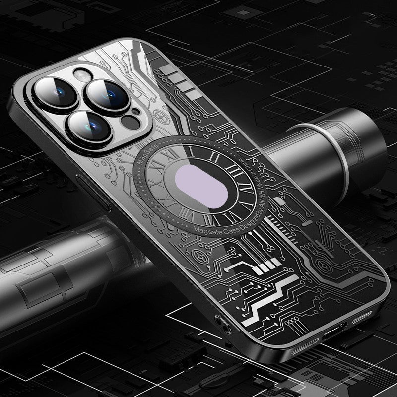 Coque de téléphone mobile PC sans fil à motif circuit électroplaqué haute perméabilité - IVOIRART.COM