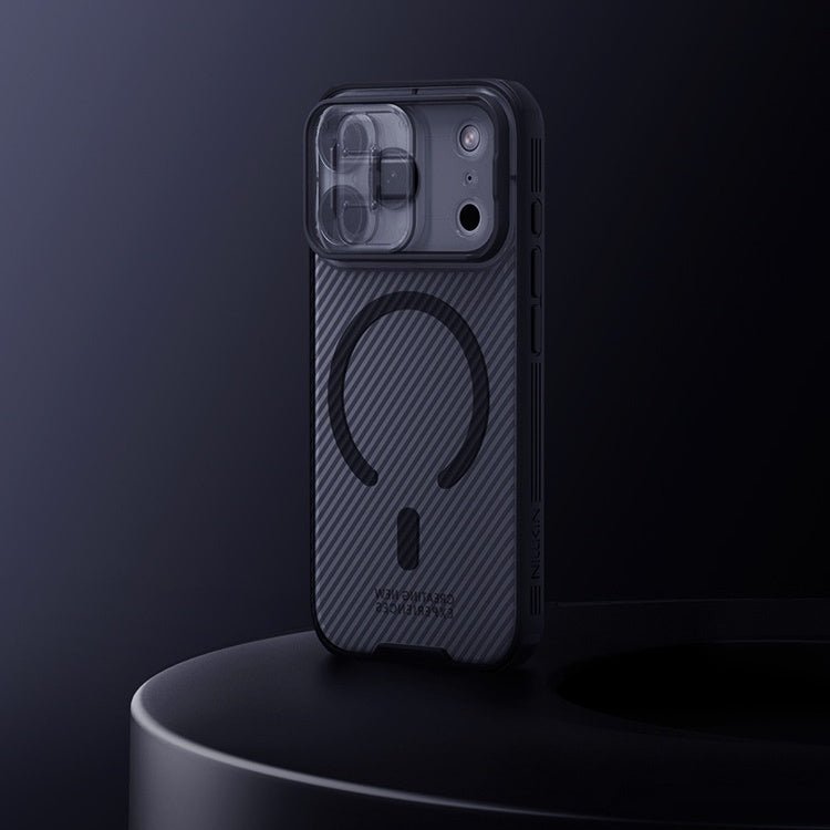 Coque MagSafe Magnétique Black Mirror PRO avec cache-objectif coulissant iPhone17 - IVOIRART.COM