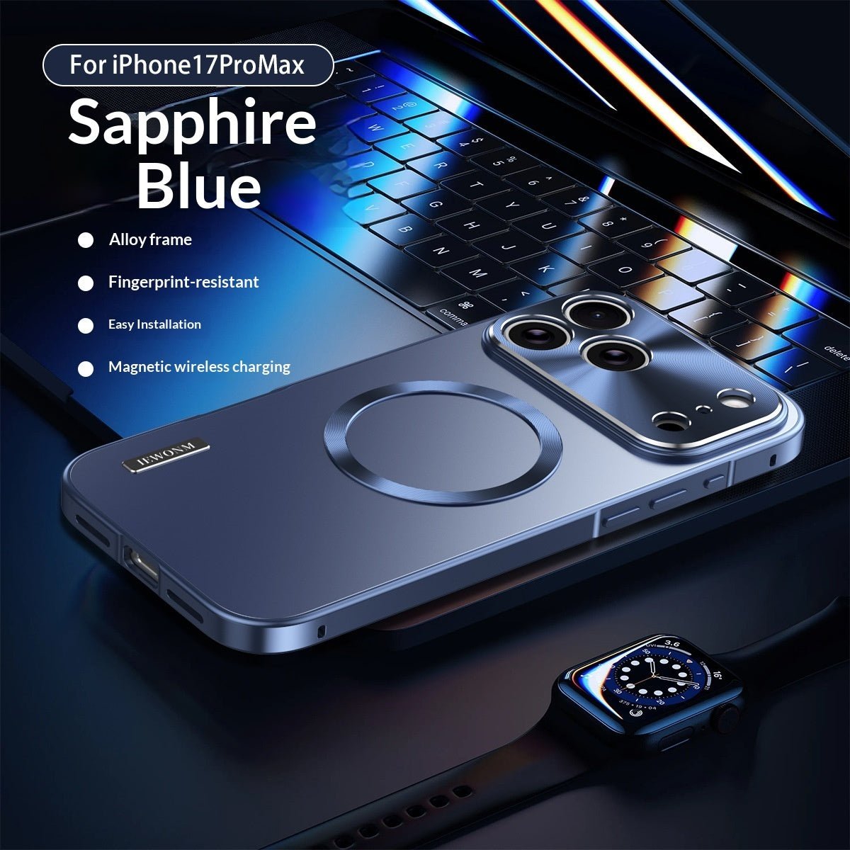 Coque Métallique Magnétique Électroplacée Compatible Avec iPhone 17 Pro Max - IVOIRART.COM