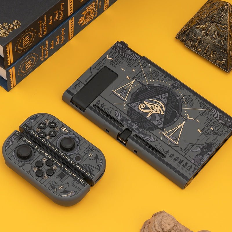 Coque Protectrice Mystérieuse Égypte pour Switch - Cache Rigide Noir avec Grip - IVOIRART.COM