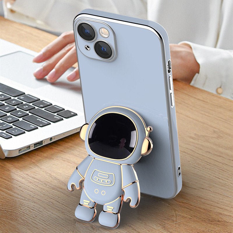 Coque Téléphonique Astronaute 3D Antichoc avec Support Électrolytique - IVOIRART.COM