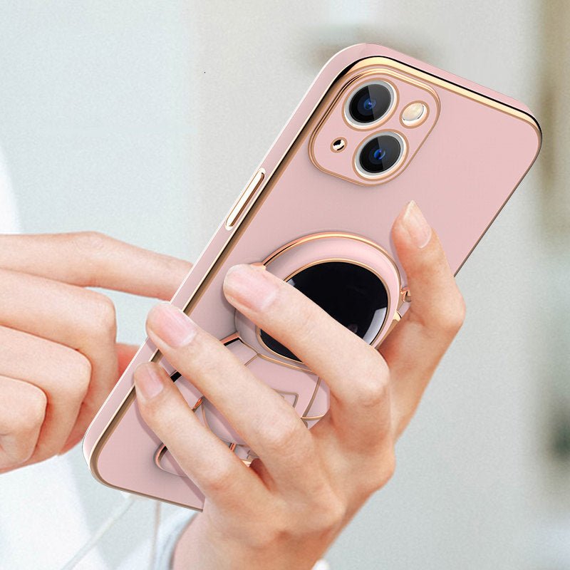 Coque Téléphonique Astronaute 3D Antichoc avec Support Électrolytique - IVOIRART.COM