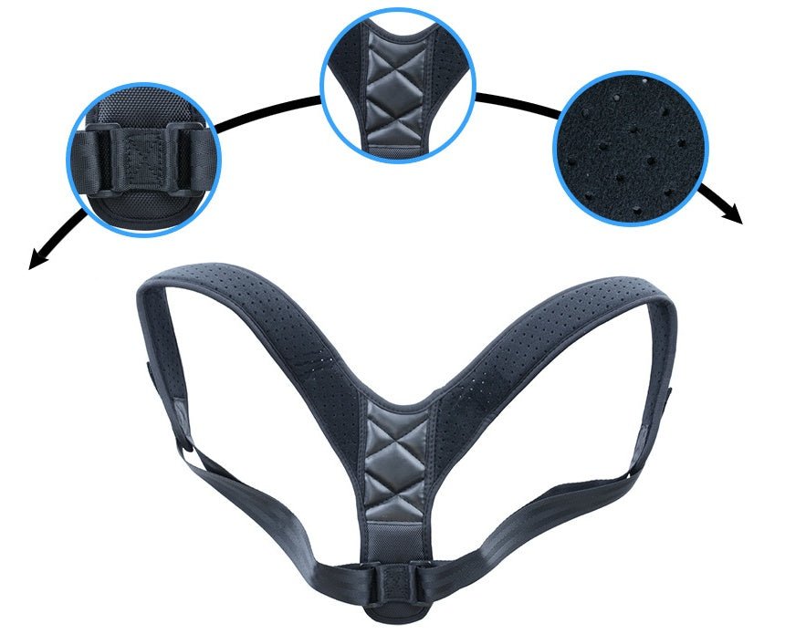 Correcteur de Posture Médical Claviculaire avec Sangle de Correction Lombaire - IVOIRART.COM