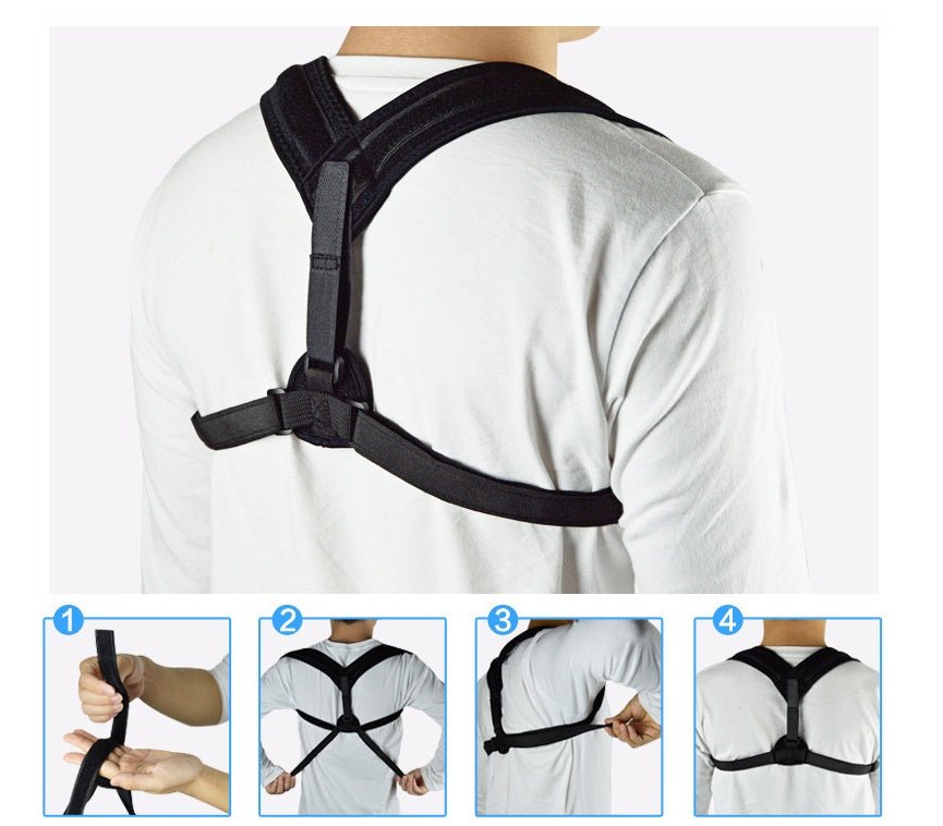 Correcteur de Posture Médical Claviculaire avec Sangle de Correction Lombaire - IVOIRART.COM
