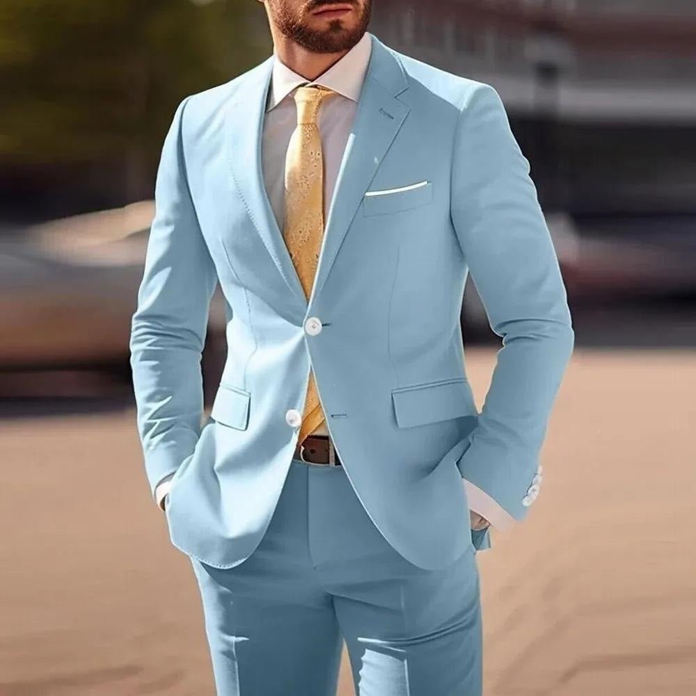 Costume d'affaires élégant prêt pour banquet pour homme - Ensemble slim fit - IVOIRART.COM