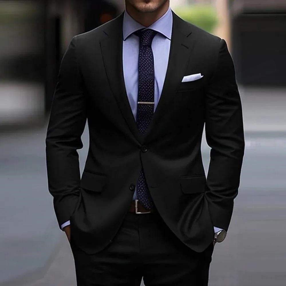 Costume d'affaires élégant prêt pour banquet pour homme - Ensemble slim fit - IVOIRART.COM
