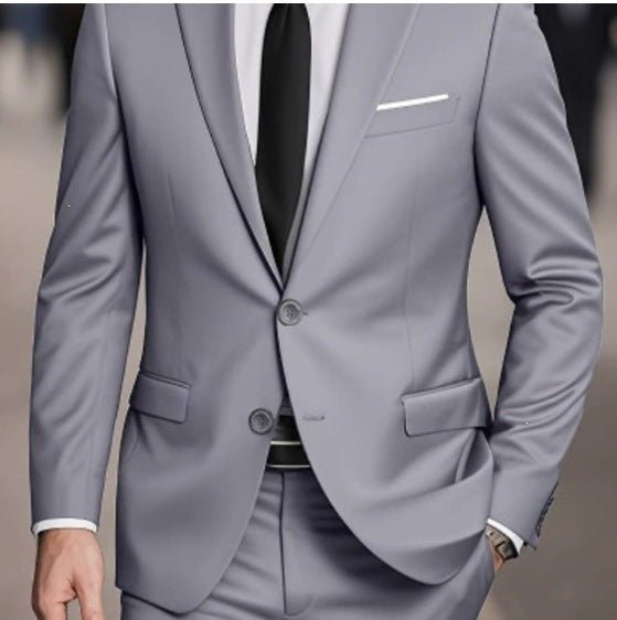 Costume d'affaires élégant prêt pour banquet pour homme - Ensemble slim fit - IVOIRART.COM