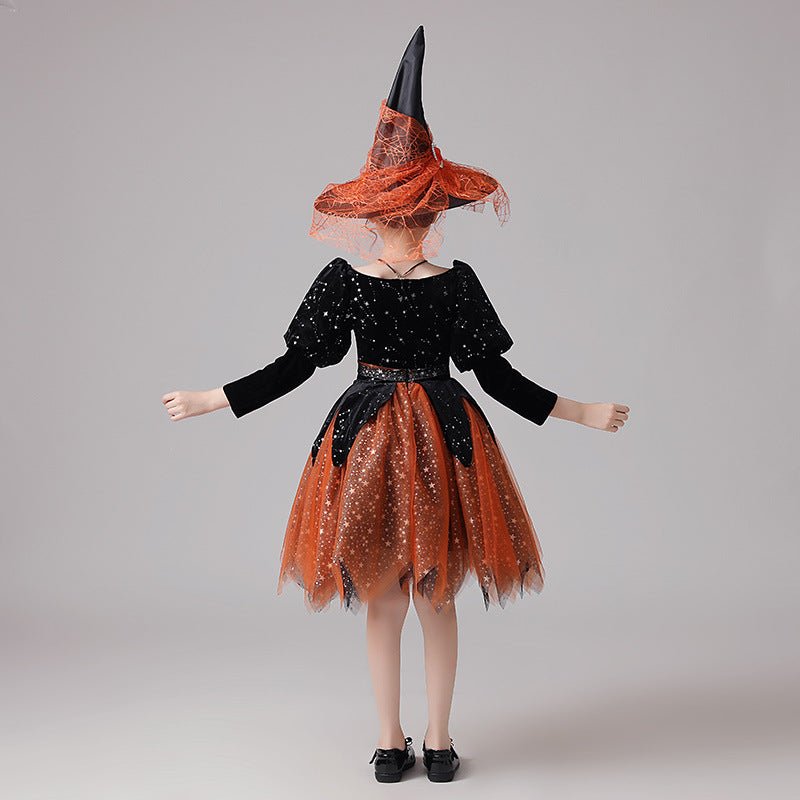 Costume de sorcière 'Witch Ball' pour enfants – Cosplay d'Halloween, polyester. - IVOIRART.COM