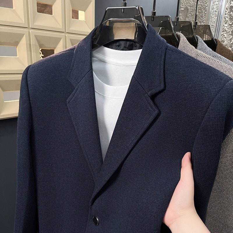 Costume décontracté pour homme en laine épaisse style mature léger pour printemps et automne - IVOIRART.COM