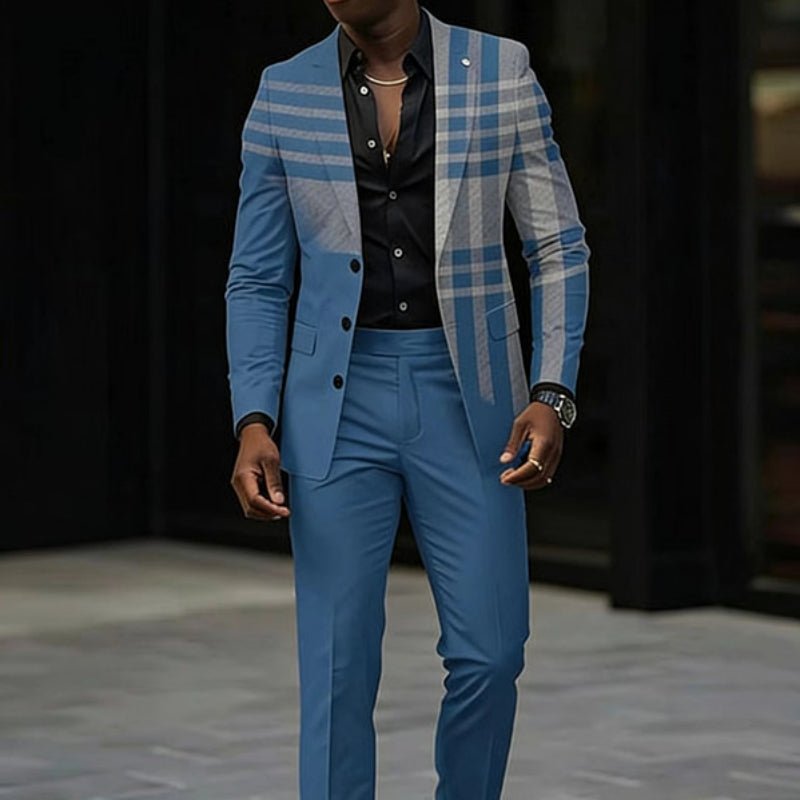 Costume dégradé pour homme, tendance, assorti à tout, de haute qualité, coupe ajustée - IVOIRART.COM
