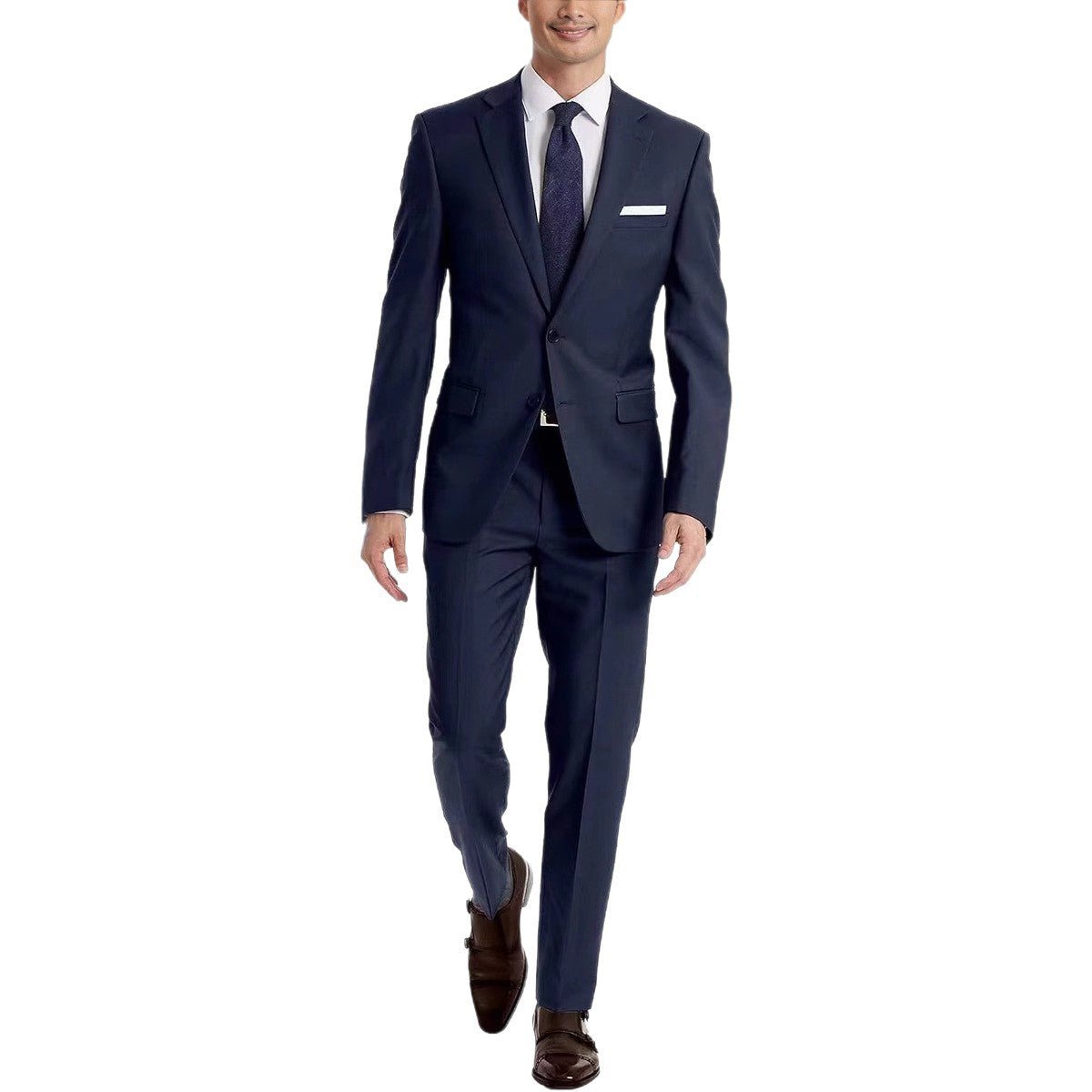 Costume deux pièces homme décontracté témoin — slim, 100% polyester, tailles EU - IVOIRART.COM