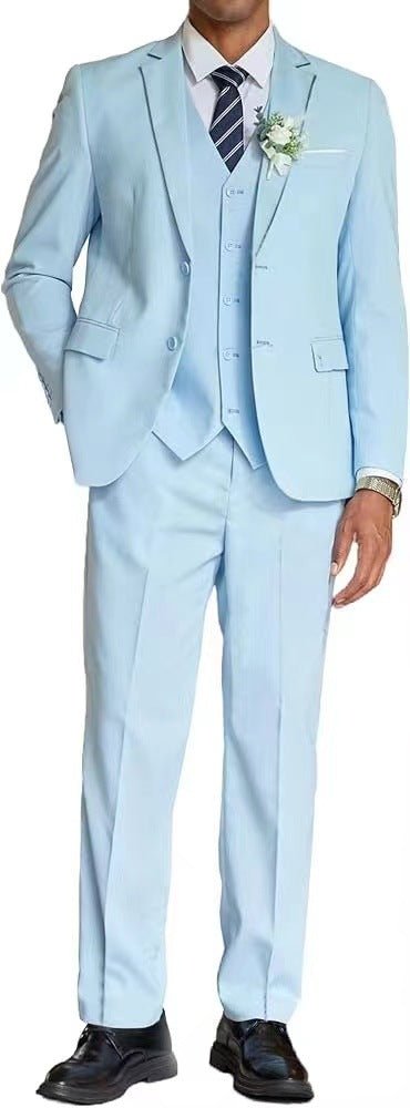Costume deux pièces homme décontracté témoin — slim, 100% polyester, tailles EU - IVOIRART.COM