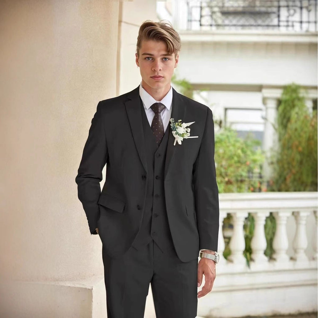 Costume deux pièces homme décontracté témoin — slim, 100% polyester, tailles EU - IVOIRART.COM