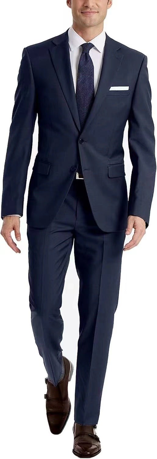 Costume deux pièces homme décontracté témoin — slim, 100% polyester, tailles EU - IVOIRART.COM