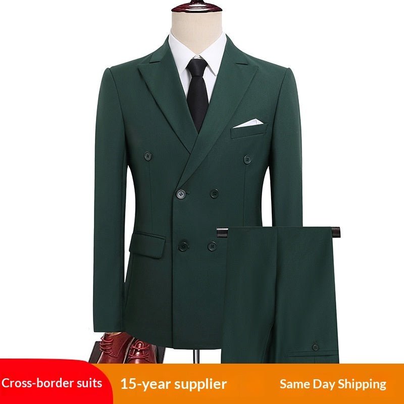 Costume double boutonnage homme - style business-casual slim toutes saisons chic - IVOIRART.COM
