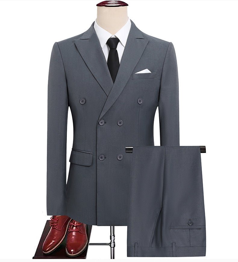 Costume double boutonnage homme - style business-casual slim toutes saisons chic - IVOIRART.COM