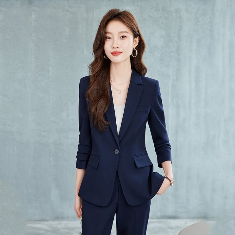 Costume Professionnel à Manches Longues avec Pantalon Élégant - Style et Confort - IVOIRART.COM