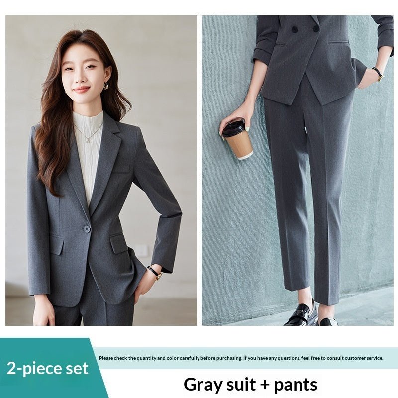 Costume Professionnel à Manches Longues avec Pantalon Élégant - Style et Confort - IVOIRART.COM