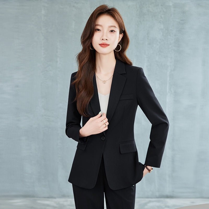 Costume Professionnel à Manches Longues avec Pantalon Élégant - Style et Confort - IVOIRART.COM