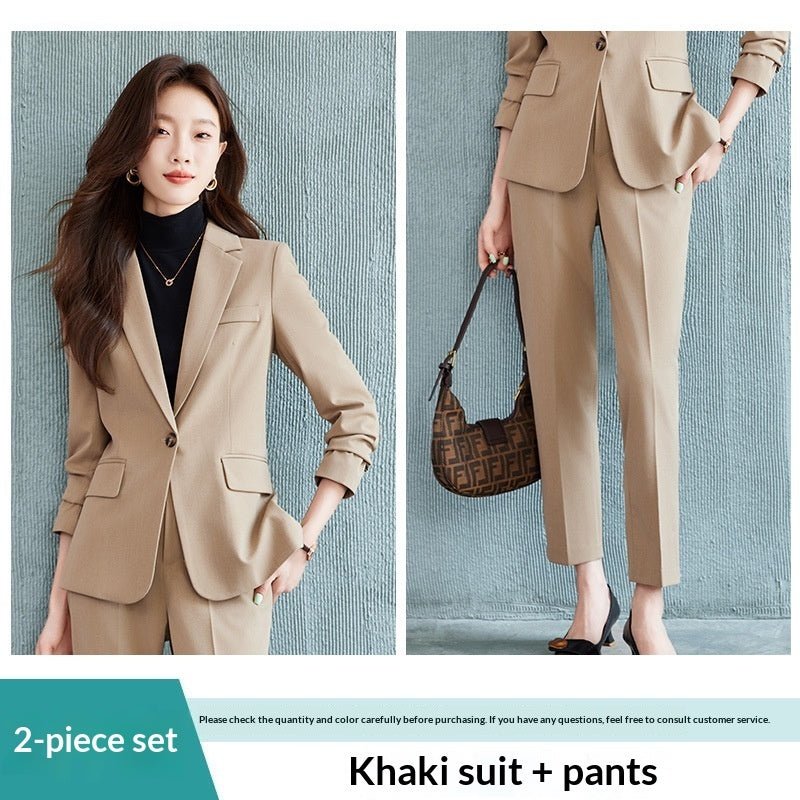 Costume Professionnel à Manches Longues avec Pantalon Élégant - Style et Confort - IVOIRART.COM