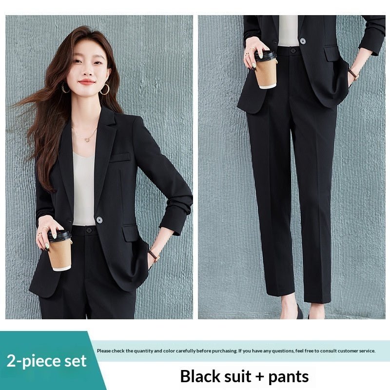 Costume Professionnel à Manches Longues avec Pantalon Élégant - Style et Confort - IVOIRART.COM