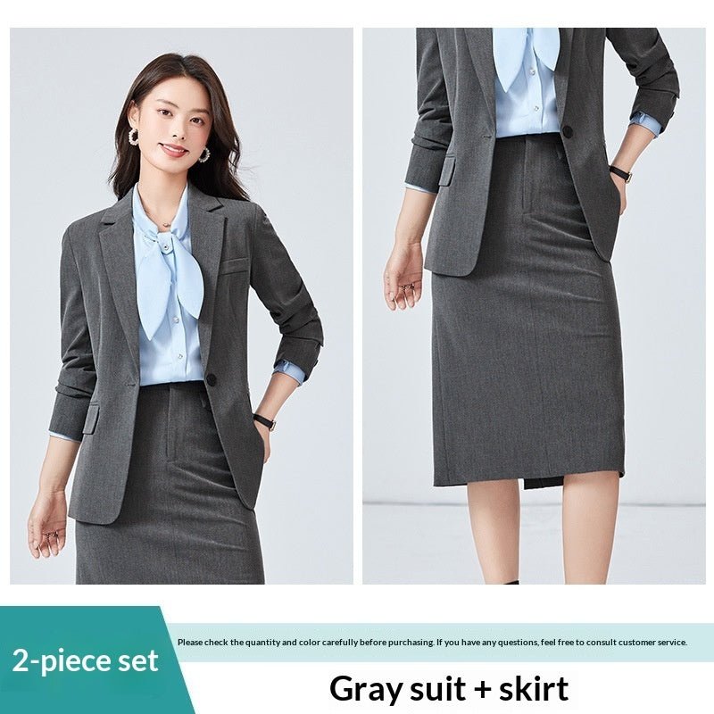 Costume Professionnel à Manches Longues avec Pantalon Élégant - Style et Confort - IVOIRART.COM