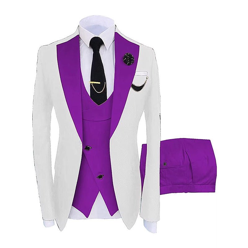 Costume Trois Pièces Homme Décontracté Style Européen et Américain Polyvalent - IVOIRART.COM