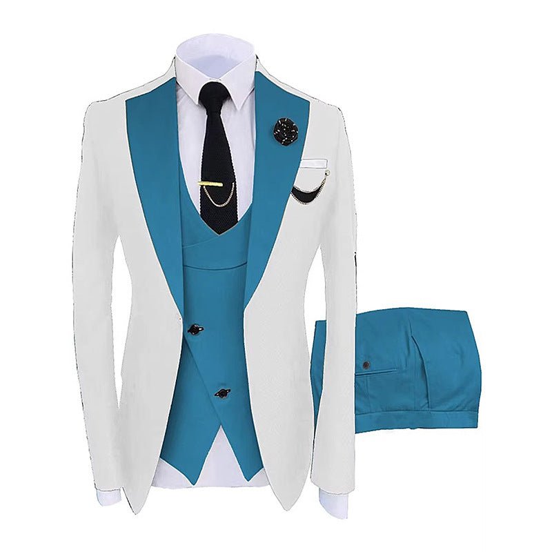 Costume Trois Pièces Homme Décontracté Style Européen et Américain Polyvalent - IVOIRART.COM