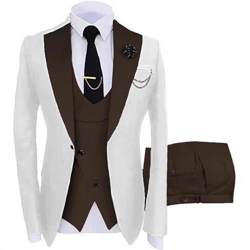 Costume trois pièces pour homme, couleurs mixtes, élégant et confortable - IVOIRART.COM