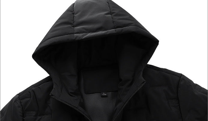Costumes pour hommes automne-hiver avec doudounes matelassées et capuche - IVOIRART.COM