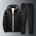 Costumes pour hommes automne-hiver avec doudounes matelassées et capuche - IVOIRART.COM