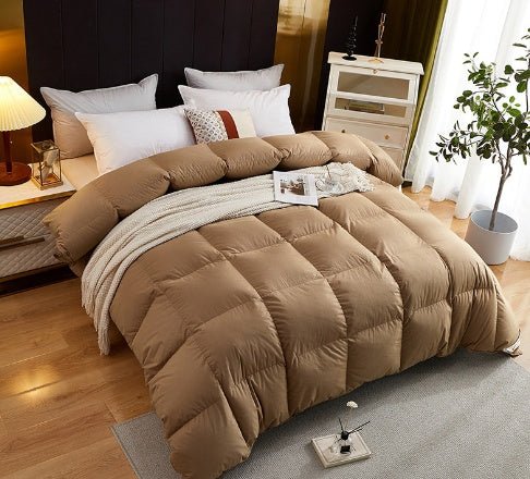 Couette en duvet d'oie haut de gamme en coton éclatant, cadeau idéal hiver - IVOIRART.COM