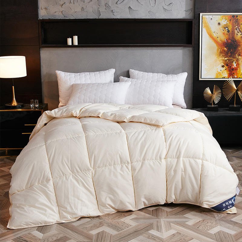 Couette en duvet d'oie, isolante hiver, noyau de duvet naturel, climatiseur intégré - IVOIRART.COM