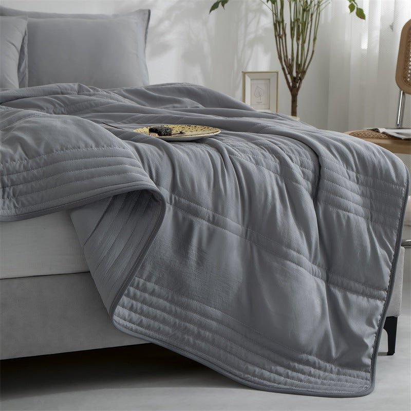 Couette rafraîchissante unie été, édredon léger compressible pour climatisation - IVOIRART.COM