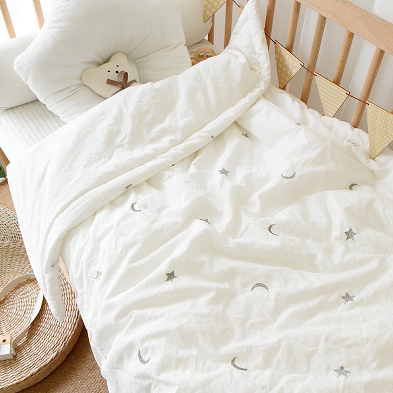 Couette universelle brodée en coton pour bébé, lavage à l'eau, toutes saisons, 80x120 à 120x150 cm - IVOIRART.COM