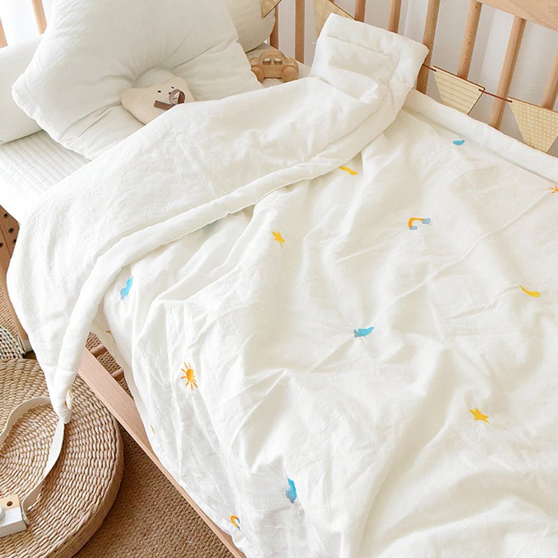 Couette universelle brodée en coton pour bébé, lavage à l'eau, toutes saisons, 80x120 à 120x150 cm - IVOIRART.COM