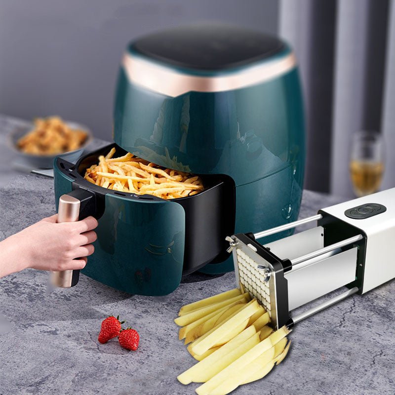 Coupe-frites électrique multifonction avec lames en acier inoxydable pour légumes et pommes de terre, usage commercial et domestique - IVOIRART.COM