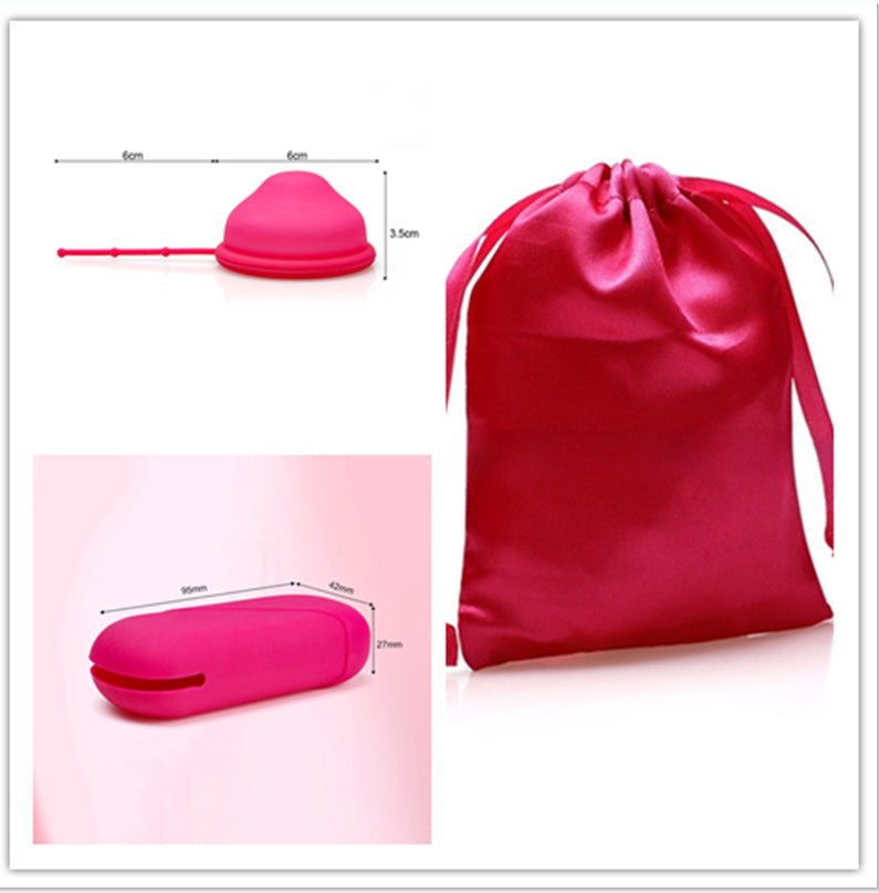 Coupe menstruelle en silicone forme cœur avec sac et boîte pour femmes - IVOIRART.COM