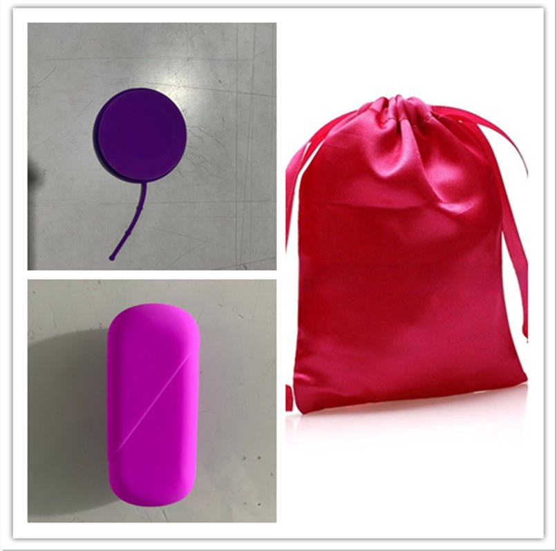 Coupe menstruelle en silicone forme cœur avec sac et boîte pour femmes - IVOIRART.COM