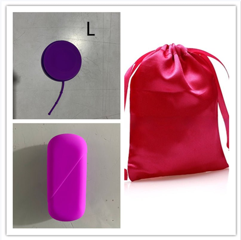 Coupe menstruelle en silicone forme cœur avec sac et boîte pour femmes - IVOIRART.COM