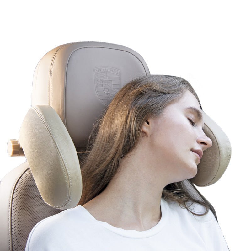 Coussin appuie - tête de voiture ajustable en cuir PU, doux et confortable pour le cou, accessoires voiture - IVOIRART.COM