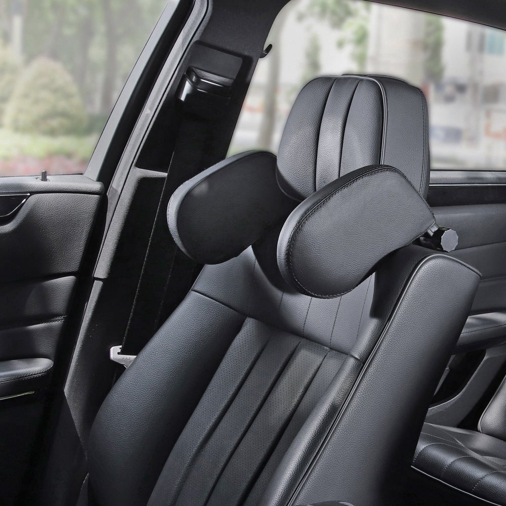 Coussin appuie - tête de voiture ajustable en cuir PU, doux et confortable pour le cou, accessoires voiture - IVOIRART.COM